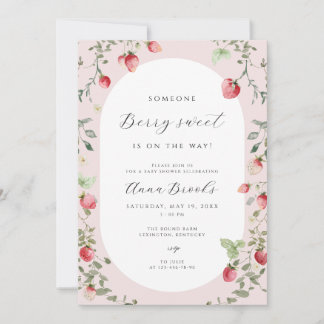 Strawberry Baby Shower Invitation | Berry Sweet 