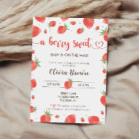 Strawberry Baby Shower Invitation | Berry Sweet