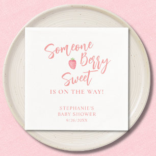 Strawberry Baby Shower  Napkin