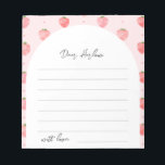Strawberry Baby Shower Notepad | Notes to Baby<br><div class="desc">Strawberry Notepad. Have guests write a note to baby.
Ready to be personalized by you!</div>