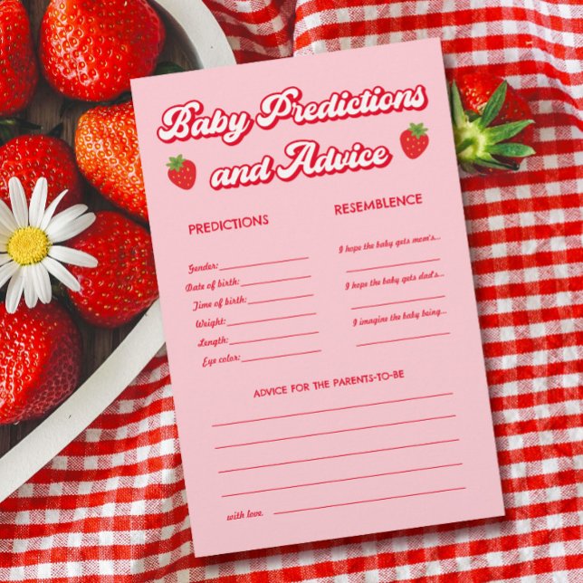 Strawberry Baby Shower Predictions Game (Creator Uploaded)