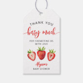 Strawberry Baby Shower Thank You Berry Much Gift Tags (Front)