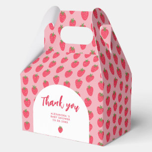 Strawberry Baby Shower Thank You Favour Box