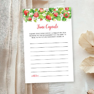 Strawberry Baby Shower Time Capsule