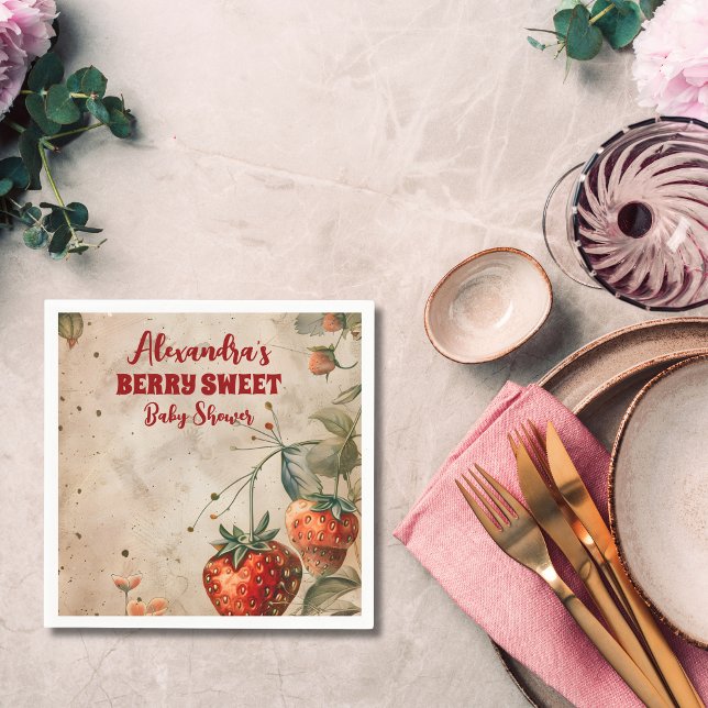 Strawberry Baby Sweet Shower  Napkin (Creator Uploaded)