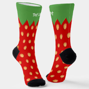 Strawberry Background Pattern Socks