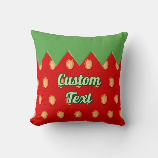 Strawberry Background Pattern Throw Pillow (Front)