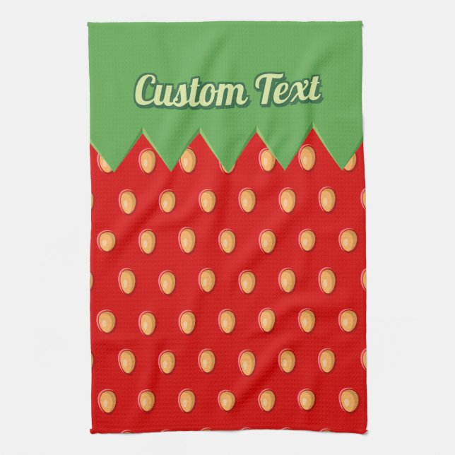 Strawberry Background Pattern Towel (Vertical)