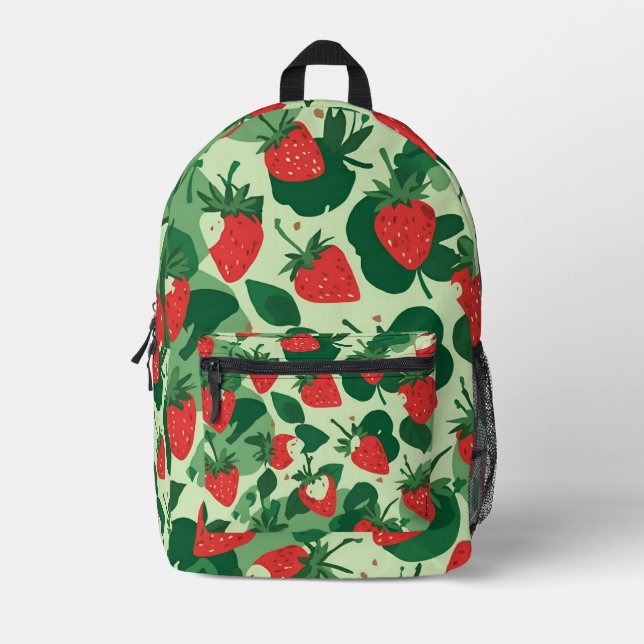 Strawberry Backpack – Cute Fruit-Themed Design (Front)