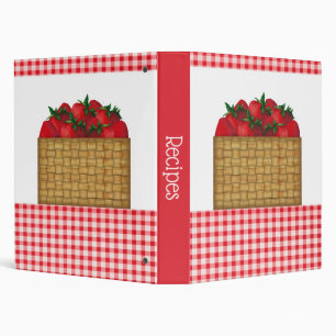 Strawberry Basket 2" Recipe Binder