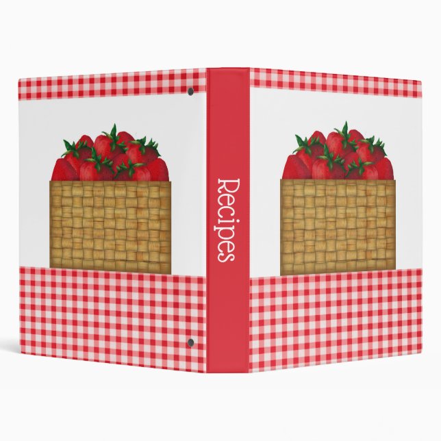 Strawberry Basket 2" Recipe Binder (Background)
