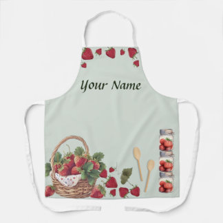 Strawberry Basket All Over Print Apron Medium
