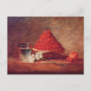 Strawberry Basket by Jean Baptiste Chardin Postcar Postcard