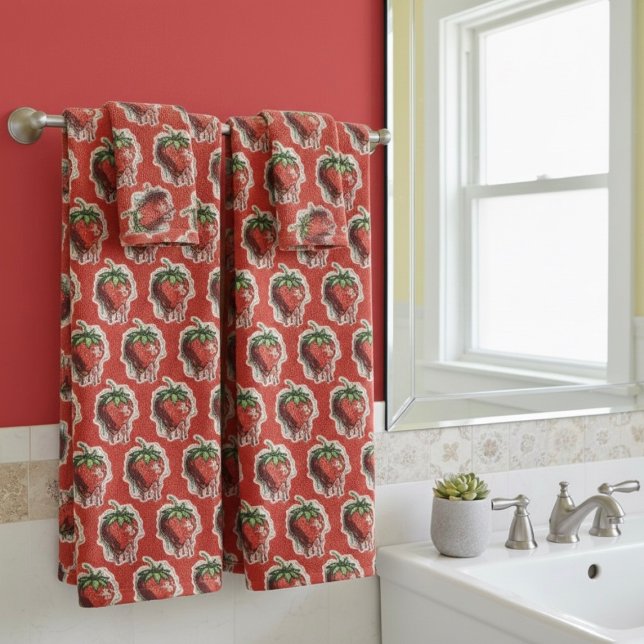 Strawberry Bath Towel Set (Creator Uploaded)