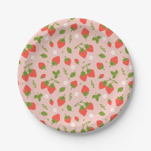 Strawberry Berry Birthday Party Paper Plate