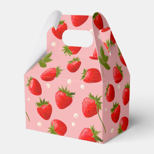 Strawberry Berry First Birthday Party Favour Favor Box