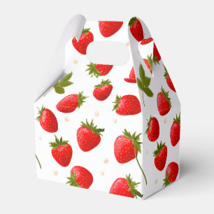 Strawberry Berry First Birthday Party Favour Favor Box