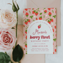 Strawberry Berry First Birthday Party