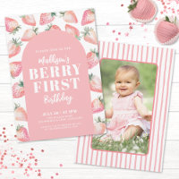 Strawberry Berry First Photo 1st Birthday Party