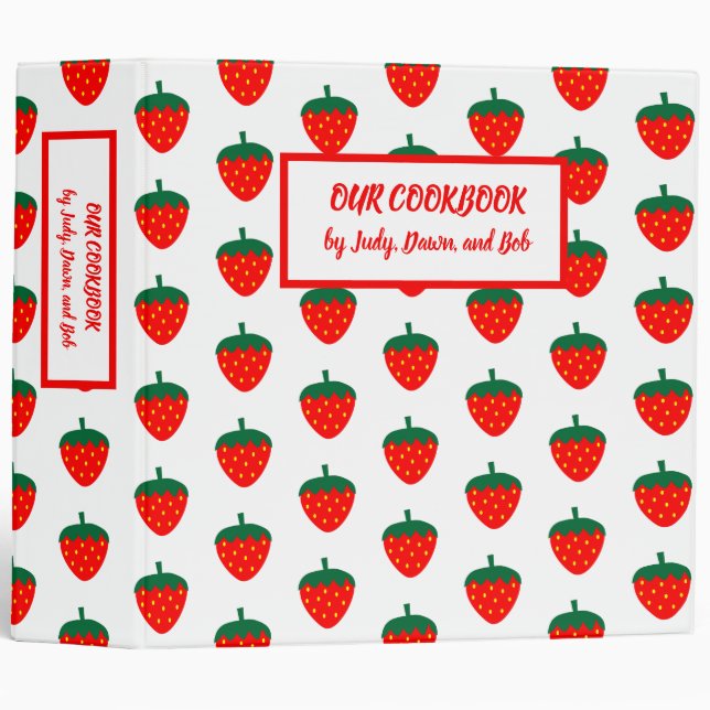 Strawberry Berry Fruit Red Farm Produce Summer Binder (Front/Spine)