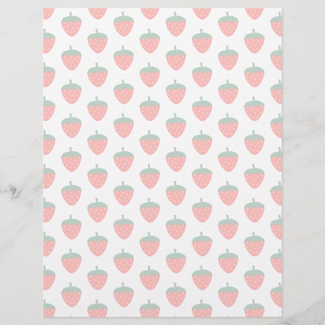 Strawberry Berry Fruit Red Farm Summer Produce Letterhead (Front)