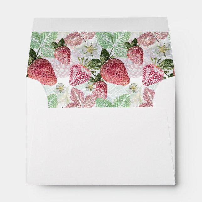 Strawberry, berry, red, fresh, ripe, sweet, food, envelope (Back (Bottom))