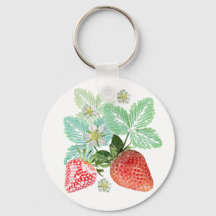 Strawberry, berry, red, fresh, ripe, sweet, food, keychain