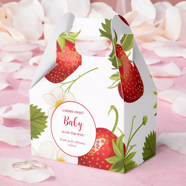 Strawberry Berry Sweet Baby shower  Favor Box (Wedding)