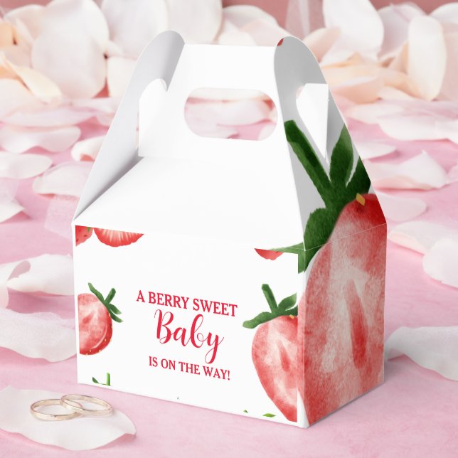Strawberry Berry Sweet Baby shower  Favor Box (Wedding)