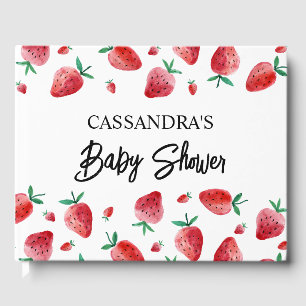 Strawberry Berry Sweet Baby Shower Guest Book