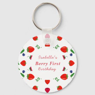 Strawberry berry sweet baby shower keychain