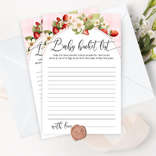 Strawberry berry sweet baby theme baby bucket list
