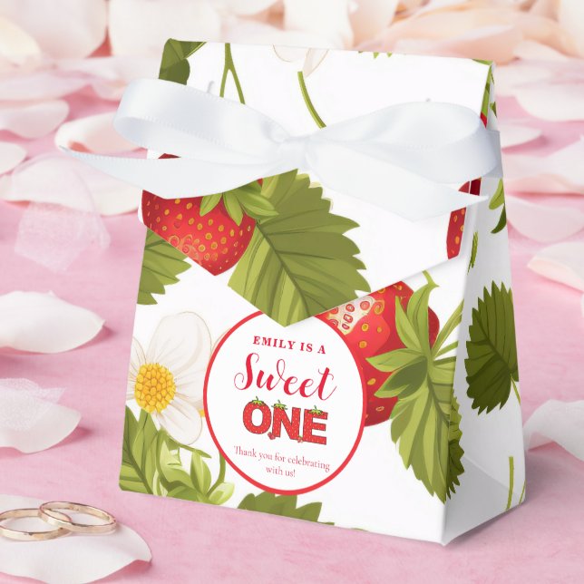 Strawberry Berry Sweet Birthday| Berry First  Favor Box (Wedding)