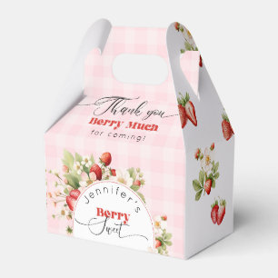 Strawberry berry sweet birthday favor box