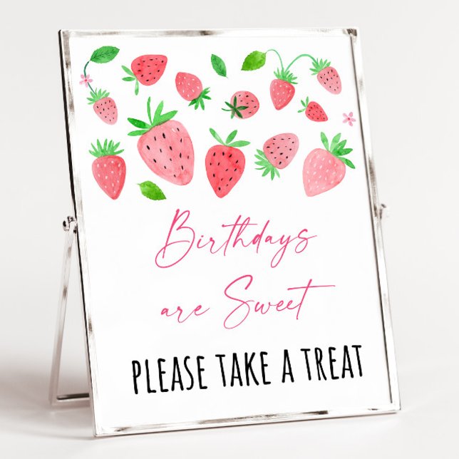 Strawberry Berry Sweet Birthday Treat Sign (Creator Uploaded)