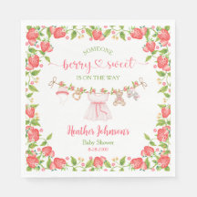 Strawberry Berry Sweet Clothesline Baby Shower