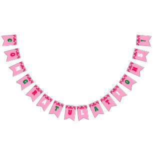 Strawberry Berry Sweet Congratulations Graduation Bunting Flags