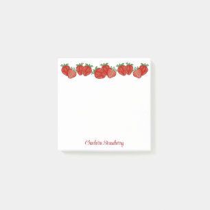 Strawberry Berry Sweet Fruit Heart Shcool Office Post-it Notes
