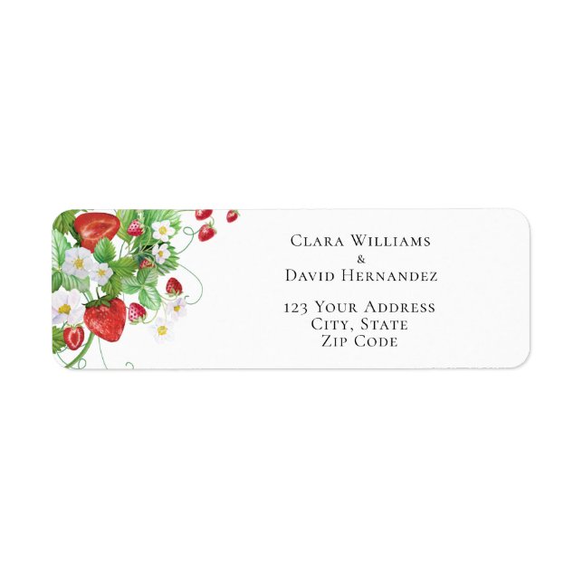 Strawberry Berry Sweet Return Address Label (Front)