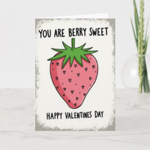 Strawberry Berry Sweet Valentines Card