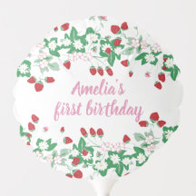 Strawberry Birthday Balloon