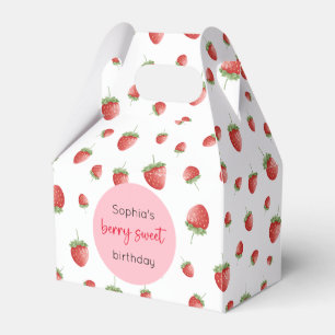 Strawberry Birthday Berry Sweet Favor Box