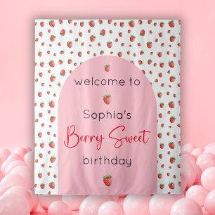 Strawberry Birthday Berry Sweet Tapestry