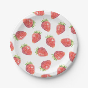 Strawberry Birthday or Baby Shower Paper Plate