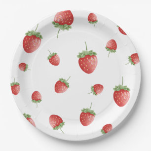 Strawberry Birthday Paper Plate