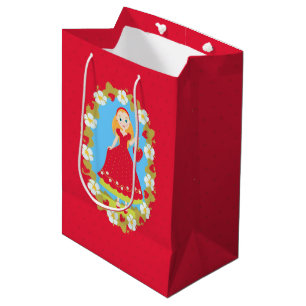 Strawberry Birthday Party Girl Medium Gift Bag