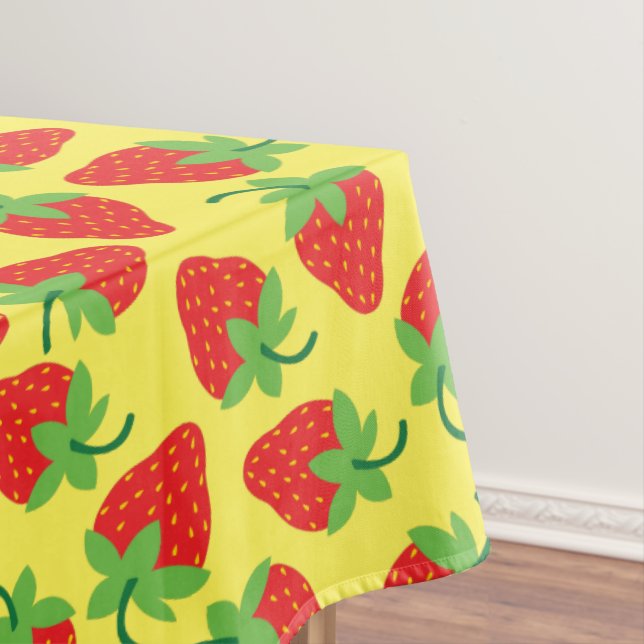 Strawberry Birthday Party Tablecloth (In Situ)