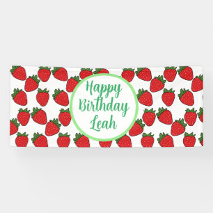 Strawberry Birthday Party Theme    Banner