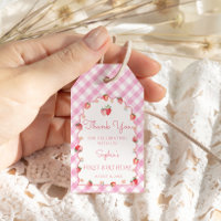 Strawberry Birthday Party Wavy Thank You