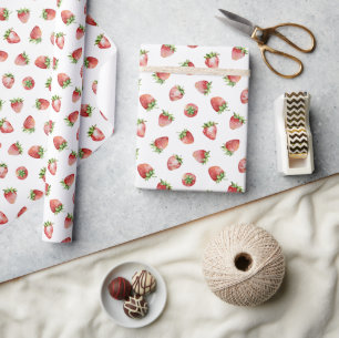 Strawberry Birthday Wrapping Paper